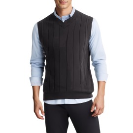 Tooluck Men's Fashion V-Neck Wide Stripe Pullover Vest