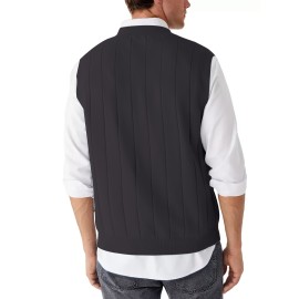 Tooluck Men's Fashion V-Neck Wide Stripe Pullover Vest