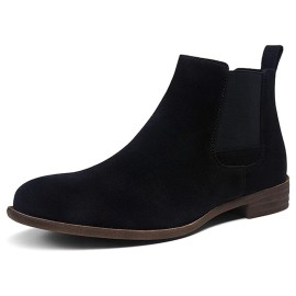 Men's Solid Colour Slip On Chelsea Boots, Comfy Non Slip Durable Rubber Sole Shoes For Men's Outdoor Activities