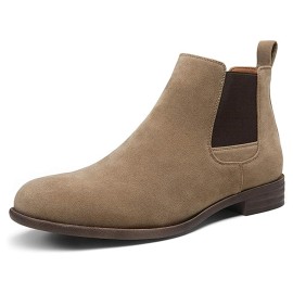 Men's Solid Colour Slip On Chelsea Boots, Comfy Non Slip Durable Rubber Sole Shoes For Men's Outdoor Activities