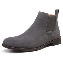 Men's Solid Colour Slip On Chelsea Boots, Comfy Non Slip Durable Rubber Sole Shoes For Men's Outdoor Activities