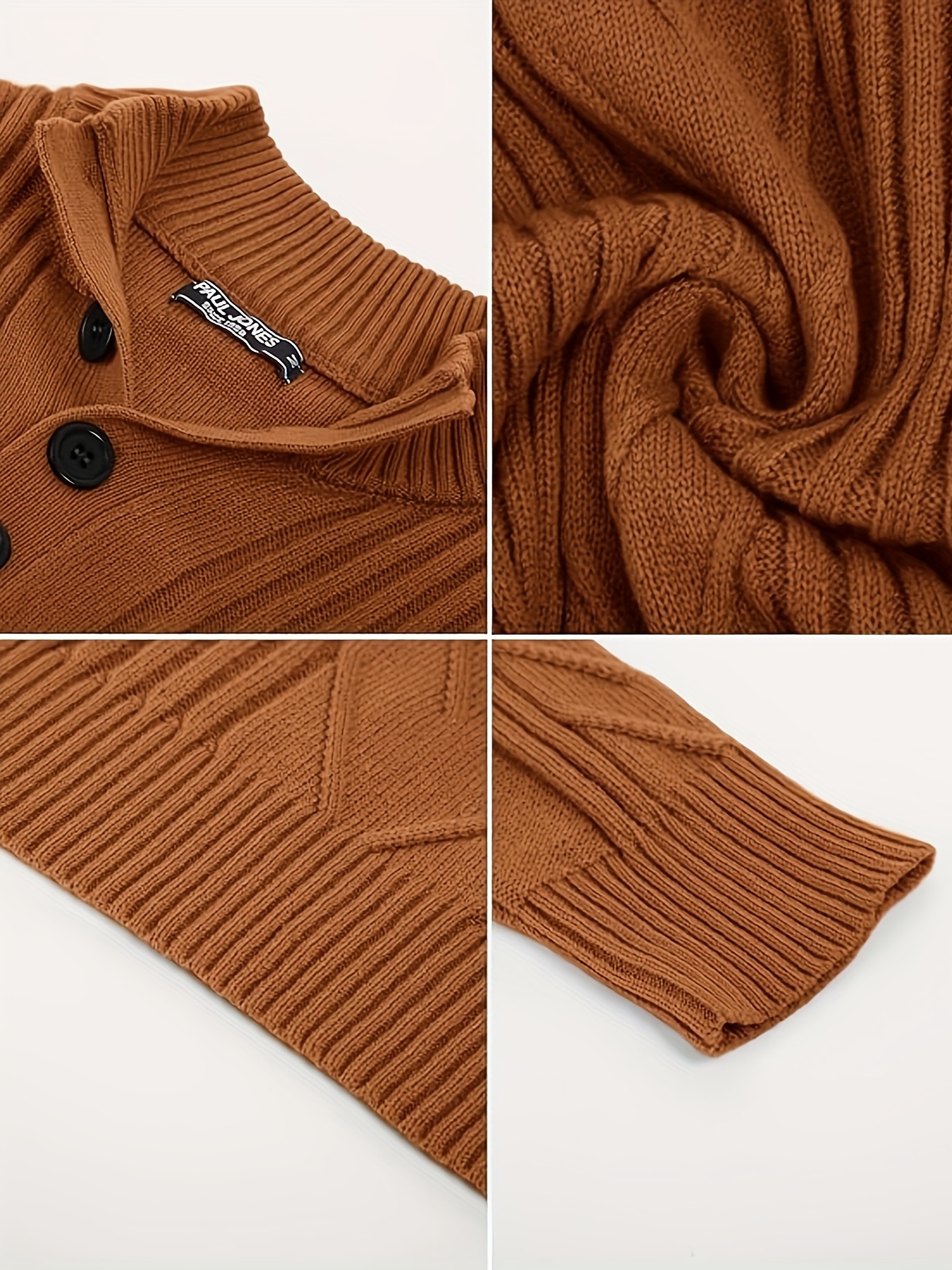 pj0387a22 01 mens button sweater details 4