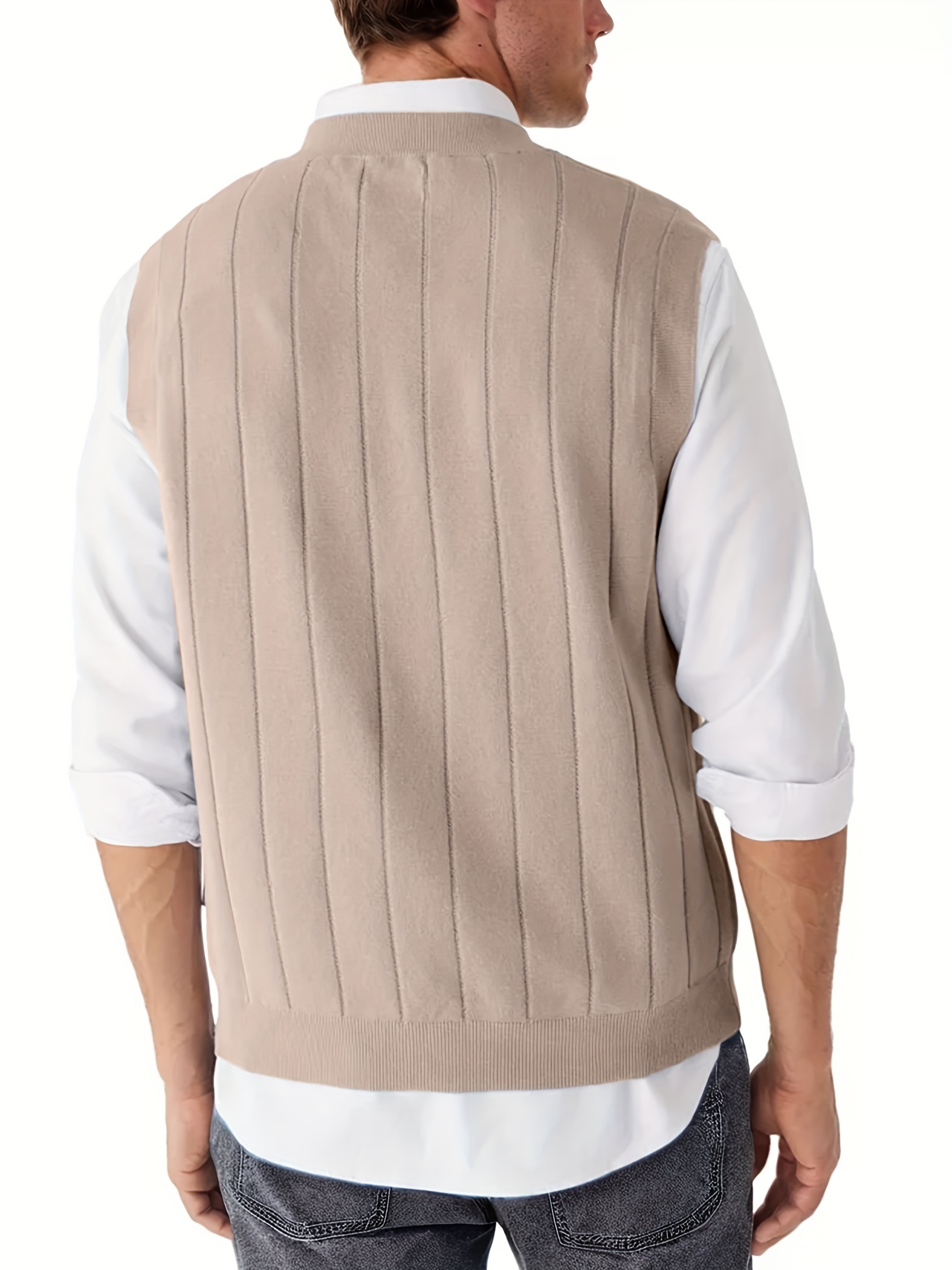 Tooluck Men s Fashion V-Neck   Pullover Vest details 1