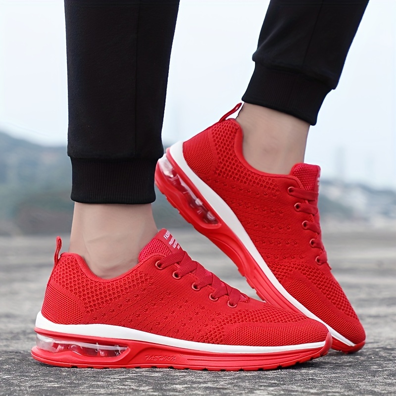 shock absorbing sneakers men s knitted air cushioned jogging details 9