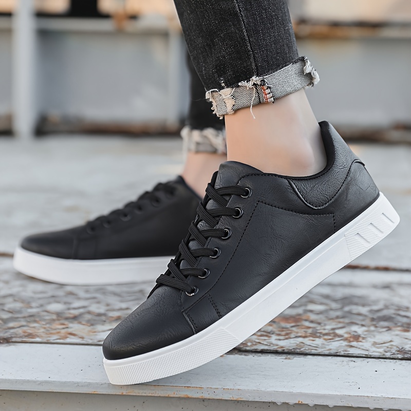 low top skateboard shoes plus size men s solid colour details 15